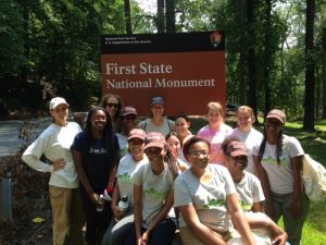 UDWRC and TNC students conduct field research at First State National Monument along the Brandywine River (Summer 2014).